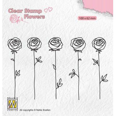 Nellie‘s Choice Clear Stamp - Flowers Rosen